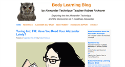 Desktop Screenshot of bodylearningblog.com